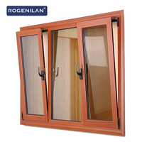 Ventana Abatible y Oscilobatiente Rogenilan, Resistente a Huracanes, de Aluminio, con Doble Acristalamiento Low-E, para Casa