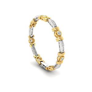 1.22ct Round Moissanite Diamond Sterling Silver Women's Trio Station Tennis Bangle Bracelet Cadeau pour toute occasion - Product Image 2