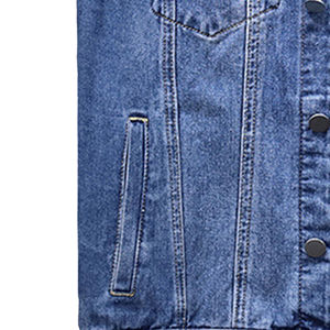 Gilet en denim décontracté d'hiver pour homme, nouveau design unique, toile respirante, col roulé, qualité professionnelle, couleur unie, sans manches - Product Image 5