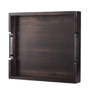 Plateau de service carré en bois, design personnalisé prix de gros pour les grandes ou petites commandes, parfait pour servir - Product Image 5