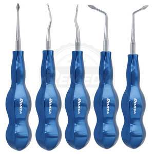 Kit de elevador de extracción atraumática REMEDA, 5 uds., línea azul, luxación, puntas recubiertas de diamante, acero inoxidable alemán - Product Image 1