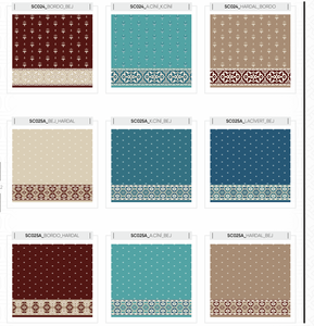 Tapis de prière mural Adiva pour mosquée, motif floral moderne, poils longs, rembourrage, support en jute, style turc Gaziantep, pour salon et maison - Product Image 1