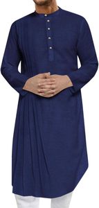 เสื้อคลุมคัฟตันผ้าฝ้ายไซส์ใหญ่สำหรับผู้ชาย แขนยาว สวมใส่สบาย สไตล์มุสลิม ทรงหลวม สีพื้น เหมาะสำหรับงานแต่งงานแบบดั้งเดิมของเอเชียและงานปาร์ตี้ - Product Image 6