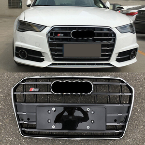 Grille de style S6 pour <span class=keywords><strong>Audi</strong></span> <span class=keywords><strong>A6</strong></span> <span class=keywords><strong>RS6</strong></span> C7.5 facelift pare-chocs <span class=keywords><strong>avant</strong></span> s-line Grill 2016-2018 maille de capot noir brillant - Product Image 5