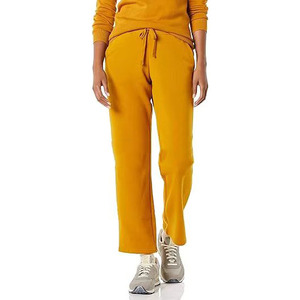 Pantalon de survêtement en coton d'hiver décontracté pour femmes imprimé broderie pantalon de Jogging plat avant Style cordon lavé avec Logo - Product Image 1