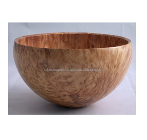 Bols de service à salade de fruits en bois artisanaux modernes en forme personnalisée et finitions pour la décoration de la maison et les fournitures de fête - Product Image 6