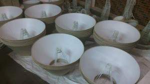 Abat-jour empire de haute qualité en coton imprimé abat-jour conique en lin pour hôtel et lampe de chevet - Product Image 6