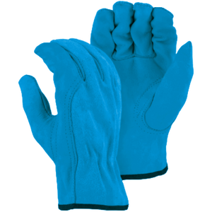 Gants de construction de sécurité réfléchissants confortables Protection des bras des mains souples Grain de chèvre vache cuir fendu conducteurs anti-coupure - Product Image 4