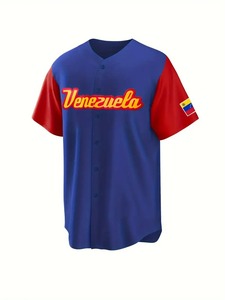 Camisetas de Fútbol Personalizadas con Bordado de Letras y Sublimación, Cuello en V, Transpirables, 100% Poliéster, Unisex, para Softbol - Product Image 2
