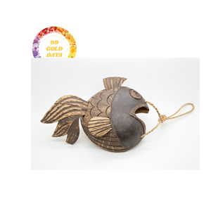 Figuras de animales hechas a mano Artesanías de resina únicas ecológicas hechas de cáscara de coco para la decoración del hogar o la oficina - Product Image 1