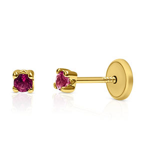 Pendientes de oro Basic Cz Stone - Product Image 1