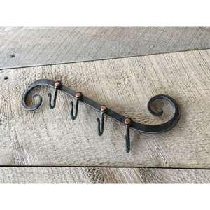 Wall-mounted Iron Keyholder <b>Hooks</b> with Ornate Designs & Perfect <b>for</b> Traditional & Victorian and Farmhouse Interiors - Product Image 5