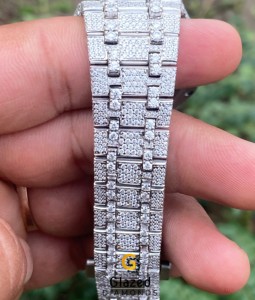 Venta caliente personalizado único Dial Hip Hop reloj de hombre redondo corte brillante laboratorio cultivado diamante caja de acero de alta calidad - Product Image 5