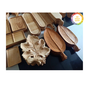 ถาดไม้สไตล์ชนบทจากเวียดนามวัสดุไม้ไผ่ธรรมชาติสำหรับเสิร์ฟอาหารเช้าและเครื่องดื่มที่บ้าน - Product Image 5