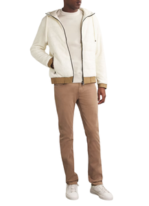 Veste à capuche polaire chaude d'hiver pour hommes avec fermeture éclair sur le devant, veste à capuche douce doublée de Sherpa avec poches zippées et ourlet élastique - Product Image 2