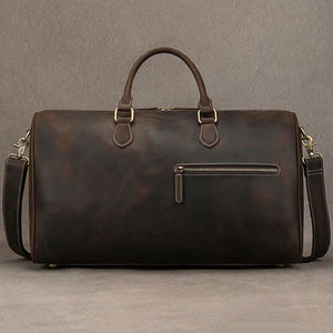 Bolsa de viaje de gran capacidad, bolsa de gimnasio deportiva de cuero de vaca, Fin de Semana de Moda con compartimentos - Product Image 5