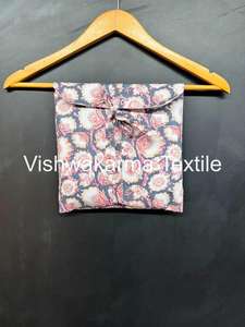 Ensemble de pyjama pour femmes en coton 100% à col en V imprimé floral avec taille élastique pour l'été et le printemps, doux et à séchage rapide - Product Image 2