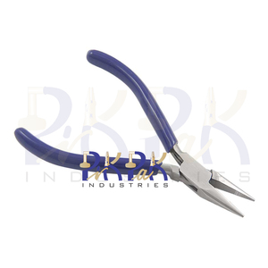 115mm Chain Nose Pliers PVC Handles Serrated Jaws Spring for Box Joint for Jewelry Making DIY Crafts Crimping OEM Fishing - Product Image 5