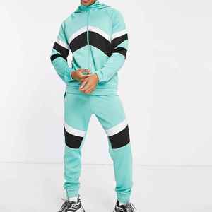 Chándal de hombre de bloque de color de dos piezas de alta calidad/precio al por mayor conjunto de chándales de nuevo diseño para hombre/color y tamaños personalizados - Product Image 1