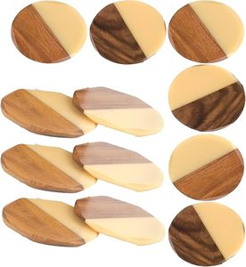 Beast Coaster Set Wood <b>Epoxy</b> Dining <b>Table</b> Mat Woven Jute Family Gatherings Weddings Christmas Decorations Special Occasions - Product Image 3