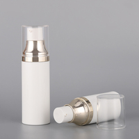 Flacon pompe sans air rechargeable en gros, 50ml, 80ml, 100ml, 120ml, pour sérum de soin de la peau, en plastique PP