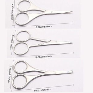 Tijeras de Acero Inoxidable Plateado con Superficie de Espejo para Recortar Uñas, Cejas, Nariz, Bigote, Barba, Cutículas, Manicura y Belleza - Product Image 5