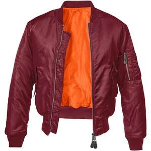Chaqueta de bombardero OEM cortavientos de poliéster y vuelo impermeable con cremallera chaqueta de bombardero informal para hombres - Product Image 4