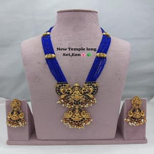 ชุดเครื่องประดับสร้อยคอยาวคริสตัลแบบดั้งเดิมคุณภาพสูงพร้อมต่างหูที่เข้ากันสำหรับผู้หญิงและเด็กผู้หญิงโดยผู้ส่งออก - Product Image 2