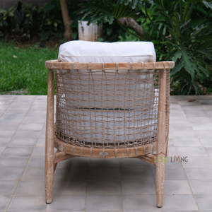 Best Quality Single <b>Chair</b> made of Solid Teak Wood with Seville Rattan Combination and Soft <b>Cushion</b> for Outdoor Use - Product Image 2