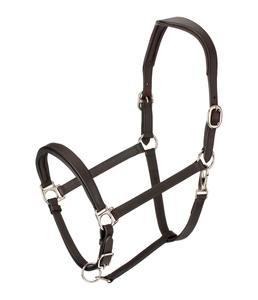 Cabestro de Cuero Resistente para Caballo con Acolchado Floral Hecho a Mano, Brida Ajustable con Muserola y Mejillas Acolchadas - Product Image 1