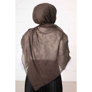Châle en bambou couleur café au lait, ensemble élégant de foulard, gants et chapeau - Product Image 3