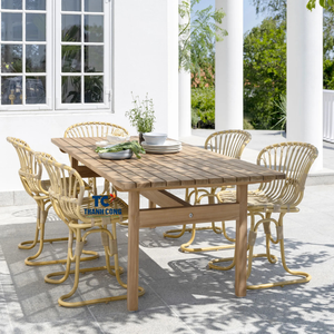 Chaise en rotin de meilleure qualité du Vietnam avec chaise de salle à manger en rotin durable faite à la main dans un style côtier pour la vente en gros - Product Image 2