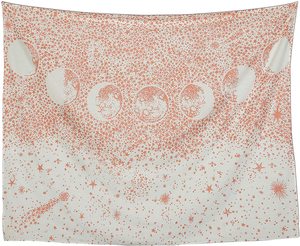 Tapiz de Mandala de algodón blanco y naranja, calidad estándar, colgante de pared, colcha Bohemia, tapices para decoración de sala de estar - Product Image 3