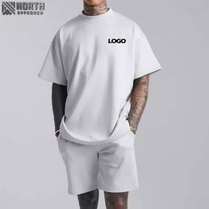 Personalizado de dos piezas de invierno con capucha Joggers Trajes Set Zip Sport Streetwear Oversized Reflective Windbreaker Chándal - Product Image 2