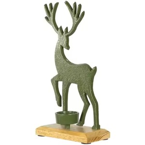 Décoration de la maison renne photophore bougeoir cadeau de noël bougies thé lumière titulaire fête de mariage décor à la maison ornement de noël - Product Image 3