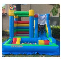 Combo gonflable avec maison rebondissante, toboggan, fosse à balles pour jeux souples pour mariages, matériel en PVC avec accessoires de kits de réparation