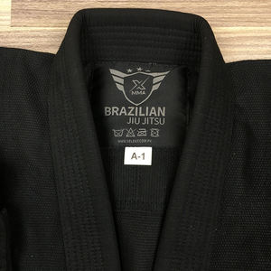 100% coton Judo Gi noir et blanc Logo Xelent MMA karaté Jiu Jitsu uniforme ensemble BJJ ceinture et short personnalisable formation Artware - Product Image 3