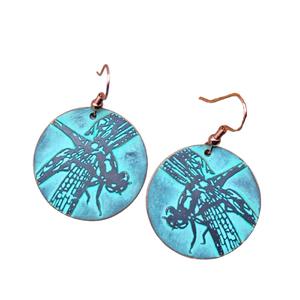 Yamanashi bijoux Hong Kong 2025 bijoux Festival boucles d'oreilles bijoux en laiton martelé coloré boucles d'oreilles Costume robe cuivre bijoux - Product Image 6