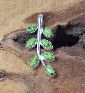 Plata de Ley 925, turquesa piedra preciosa, colgante al por mayor, joyería fina con sello 925, joyería colgante de plata para mujer - Product Image 4