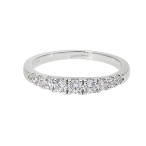 Bague demi-éternité en or 14K avec diamant naturel Élégance quotidienne avec pierres rondes taillées en brillant Réglage classique des griffes - Product Image 3