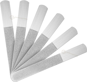 Lima de uñas de diamante profesional de acero inoxidable, lima de uñas de Metal de doble cara de alta calidad, borde fuerte para manicura y pedicura - Product Image 1