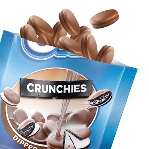 OREO Crunchies Dipped - Crunchy Mini Cocoa <b>Biscuits</b> with Vanilla Flavoured Cream Milk Chocolate - 8 x 110g - Product Image 2