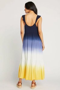 Boho Hippie Tie Dye Rayón Tobillo Longitud Maxi Vestidos Verano Playa Sin Mangas Vacaciones Maxi Vestido para Mujeres - Product Image 3