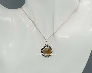 925ที่เป็นของแข็ง April เงินแท้จี้หินประจำเดือนเกิดสไตล์ดอกไม้ที่ดีมีการตั้งค่ากรอบทับทิมสีทองและเสน่ห์ - Product Image 5