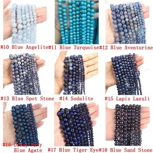 Cuentas lisas redondas naturales, cuentas de resina sueltas de piedra genuina curativa para pulsera, collar, fabricación de joyas DIY, 4mm, 6mm, 8mm, 10mm - Product Image 3