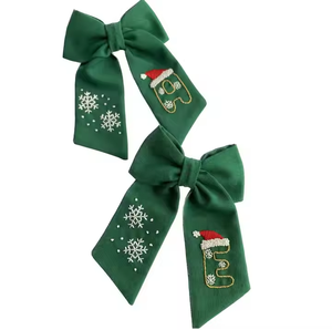 Eco-friendly handmade beaded seed bead <b>hair</b> <b>bows</b> lightweight design Cotton Beaded <b>Bow</b> From India Handmade <b>for</b> <b>Women</b> and Girls - Product Image 6