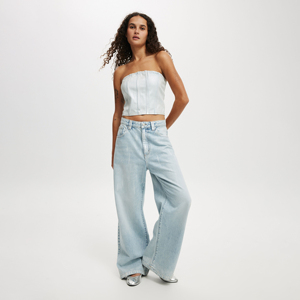 Top de tubo de moda para mujer, camisa vaquera de algodón de alta calidad coreana con estampado de Color único, diseño cruzado, camisa informal para mujer al por mayor - Product Image 2