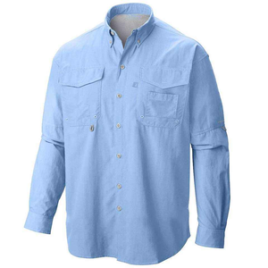 Camisas de Pesca para Hombre, Personalizadas con Logotipo, Transpirables, de Poliéster, con Botones y Ventilación - Product Image 1