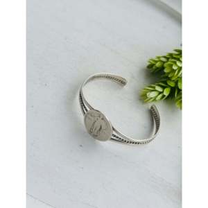 Handmade Sterling <b>Silver</b> Liberty <b>Cuff</b> <b>Bracelet</b> by Navajo Fashionable Artisan Jewelry - Product Image 3