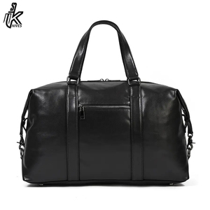 Trendy Black Mens Overnight Soft real Leather Travel <b>Bags</b> Casual Leather Gym <b>Bag</b> For Daily - Product Image 3